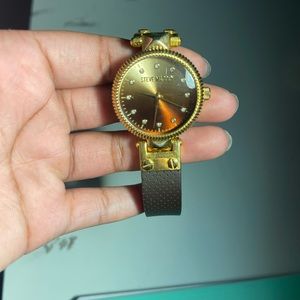 Steve Madden Brown and Gold Watch